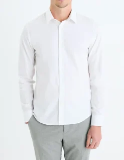 Celio Chemise slim 100% coton popeline -^Homme Chemises|Chemises Habillées