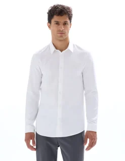 Celio Chemise slim dobby 100% coton -^Homme Chemises|Chemises Blanches