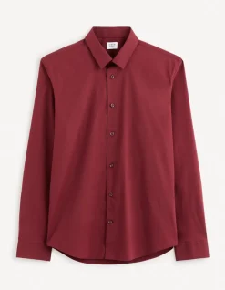 Celio Chemise slim en coton stretch -^Homme Chemises|Chemises Habillées