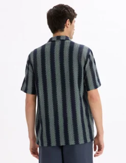 Celio Chemisette en crochet en coton mélangé -^Homme Chemises Manches Courtes|Chemises