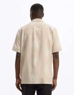 Celio Chemisette imprimé soleil 100% viscose -^Homme Chemises Manches Courtes|Chemises