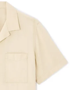 Celio Chemisette regular 100% viscose - écru^Homme Chemises Manches Courtes|Chemises