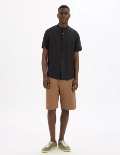 Celio Chemisette regular col mao 100% lin -^Homme Chemises Manches Courtes|Chemises