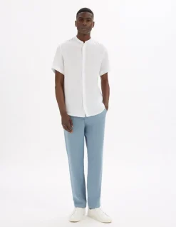 Celio Chemisette regular col mao 100% lin -^Homme Chemises Manches Courtes|Chemises