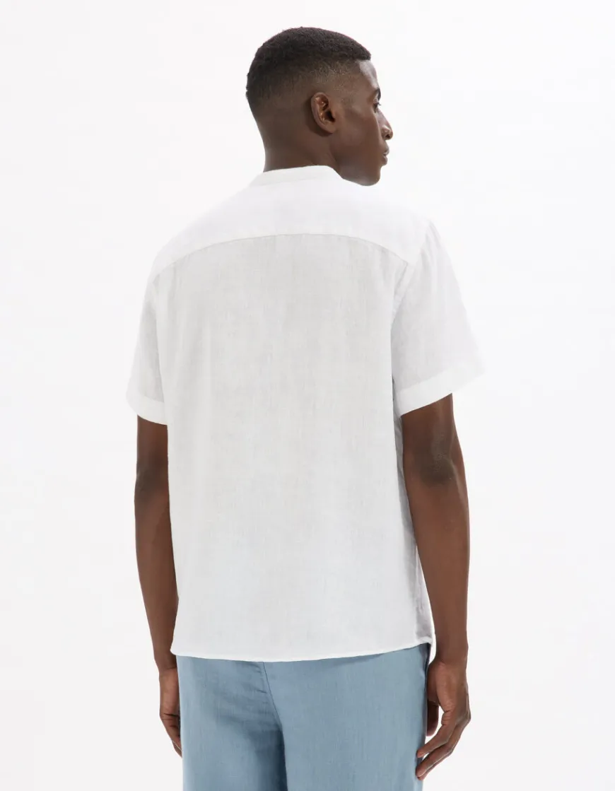Celio Chemisette regular col mao 100% lin -^Homme Chemises Manches Courtes|Chemises