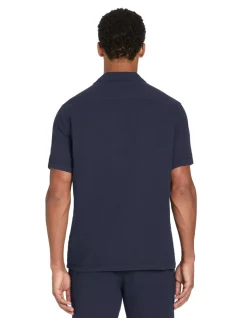 Celio Chemisette regular en gaze de coton - marine^Homme Chemises Manches Courtes|Chemises