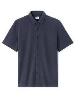 Celio Chemisette regular en jersey - marine^Homme Chemises Manches Courtes|Chemises