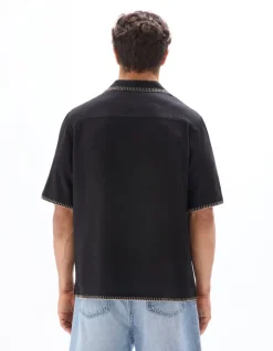 Celio Chemisette regular en lin et viscose -^Homme Chemises Manches Courtes|Chemises