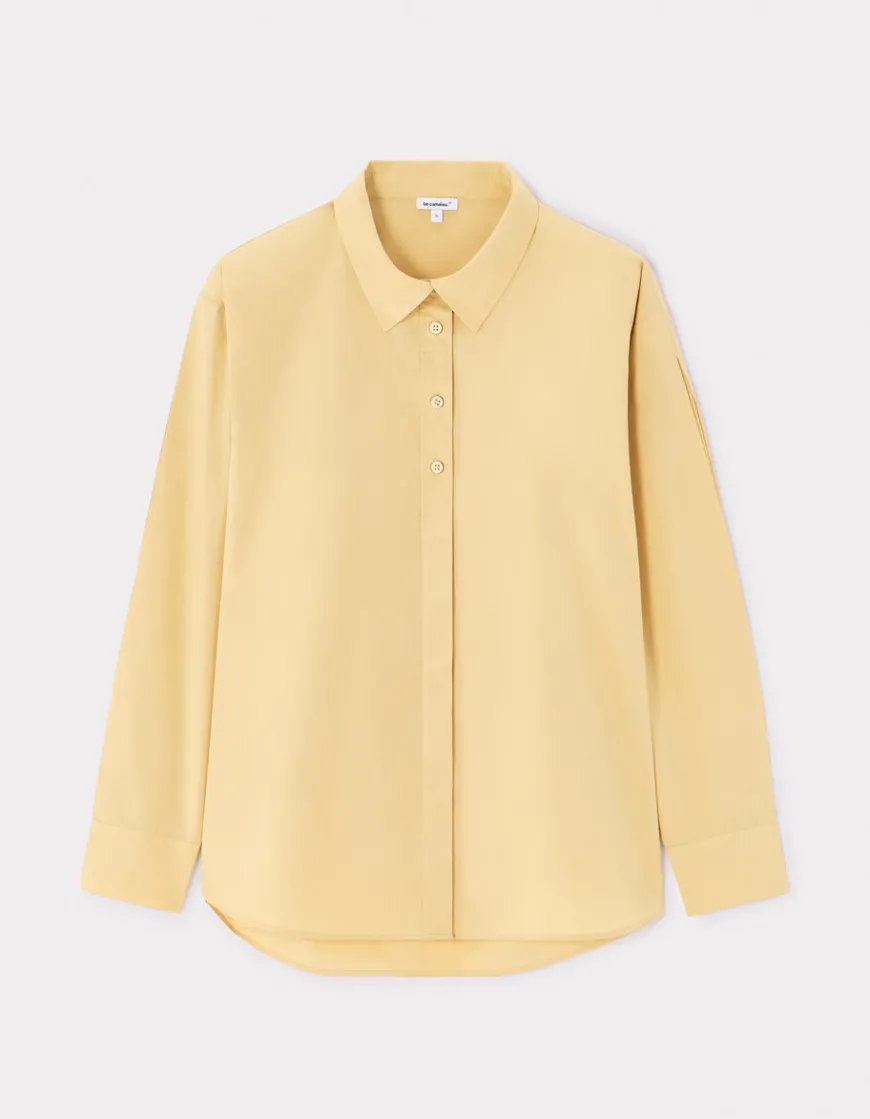 Celio Chemisier en coton - jaune^Femme Chemises & Blouses