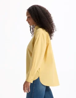 Celio Chemisier en coton - jaune^Femme Chemises & Blouses