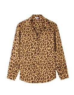 Celio Chemisier satiné léger - marron^Femme Chemises & Blouses