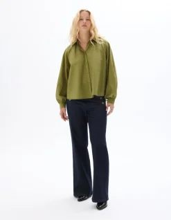 Celio Chemisier évasé - vert^Femme Chemises & Blouses