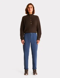 Celio Chino confort à taille élastiquée - bleu^Femme Pantalons
