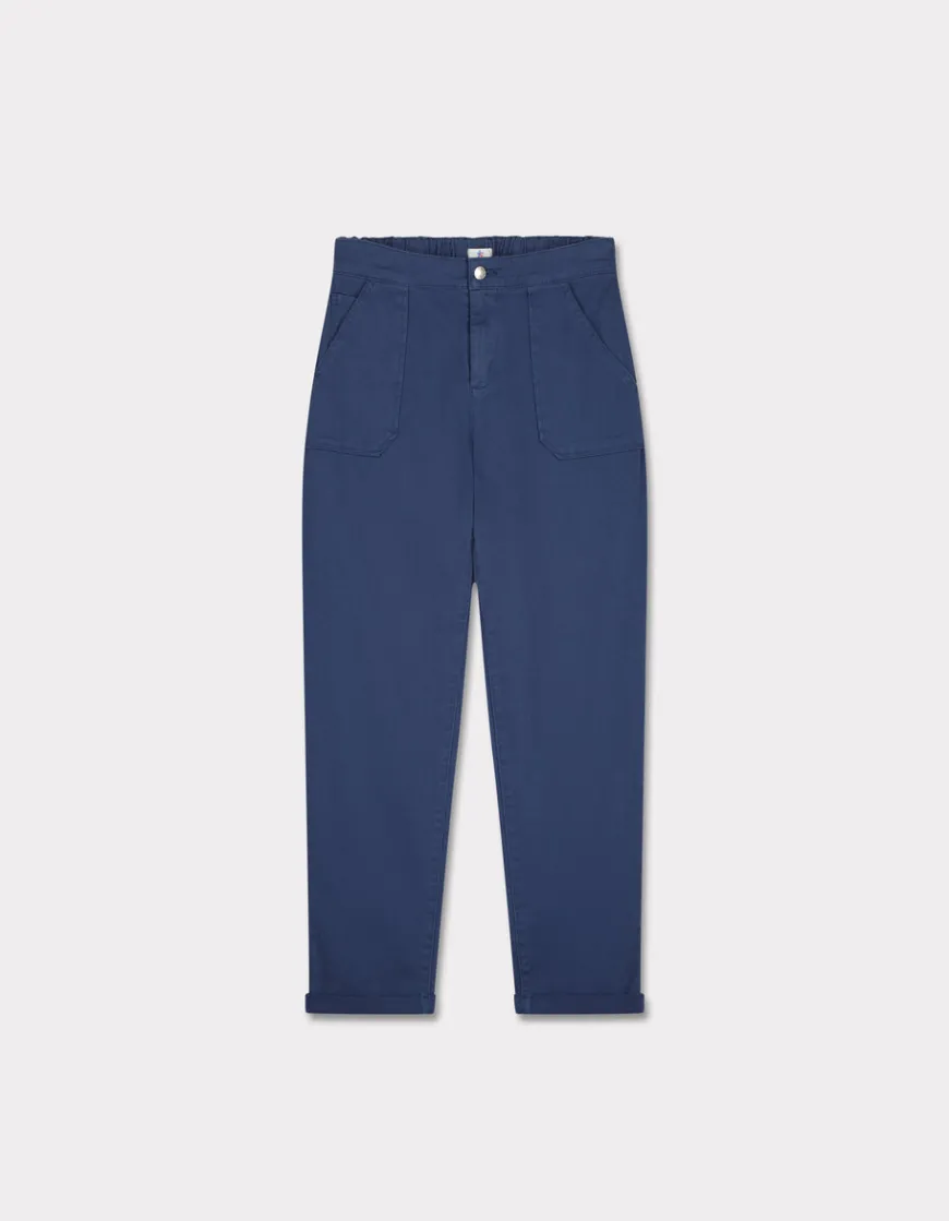 Celio Chino confort à taille élastiquée - bleu^Femme Pantalons