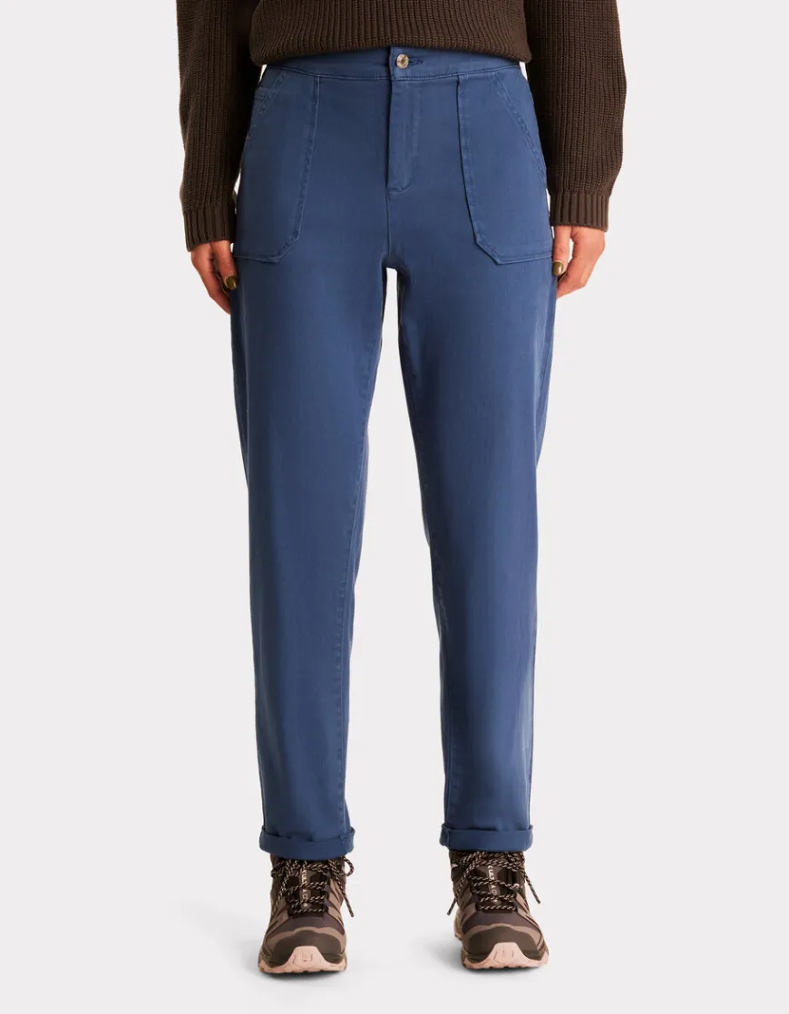 Celio Chino confort à taille élastiquée - bleu^Femme Pantalons