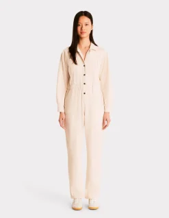 Celio Combinaison boutonnée avec ceinture - blanc^Femme Combinaisons