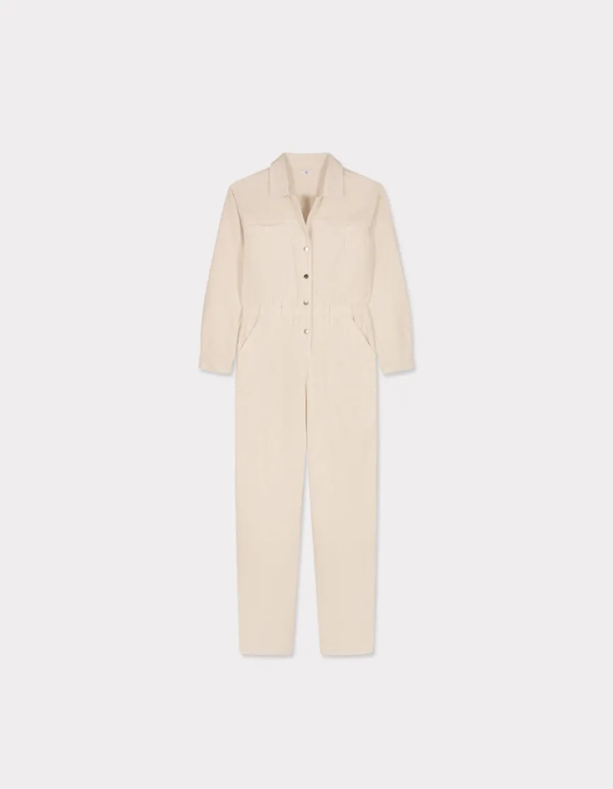 Celio Combinaison boutonnée avec ceinture - blanc^Femme Combinaisons