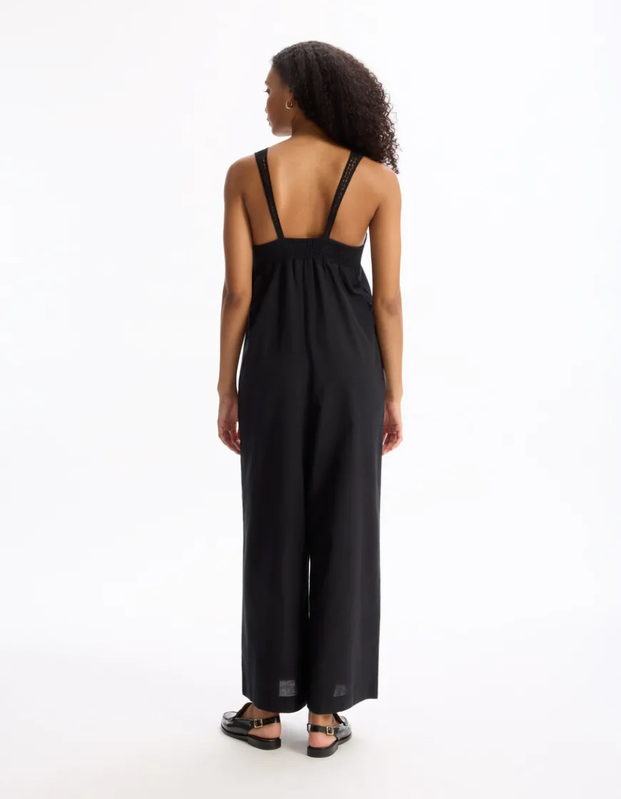Celio Combinaison fluide crochet sur le top -^Femme Combinaisons|Collection Lin