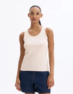 Celio Débardeur coton biologique - beige^Femme Les Essentiels Aux Meilleurs Prix|T-Shirts & Tops