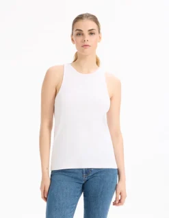 Celio Débardeur côtelé uni -^Femme T-Shirts & Tops