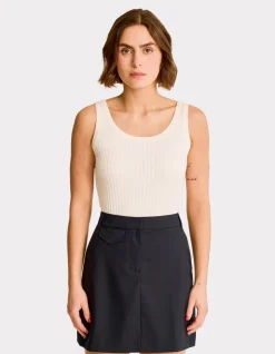 Celio Débardeur en maille côtelée - écru^Femme Pulls