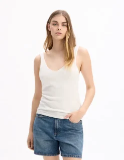 Celio Débardeur en maille fine - écru^Femme Pulls|T-Shirts & Tops