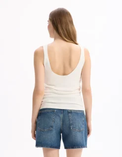 Celio Débardeur en maille fine - écru^Femme Pulls|T-Shirts & Tops