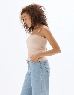 Celio Débardeur fines bretelles - beige^Femme T-Shirts & Tops