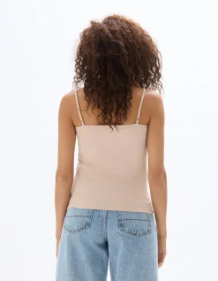 Celio Débardeur fines bretelles - beige^Femme T-Shirts & Tops
