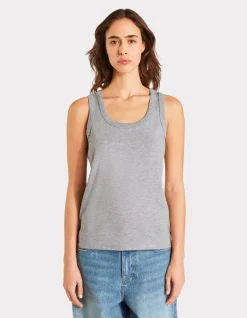 Celio Débardeur àlarges bretelles en coton mélangé - gris chiné^Femme T-Shirts & Tops