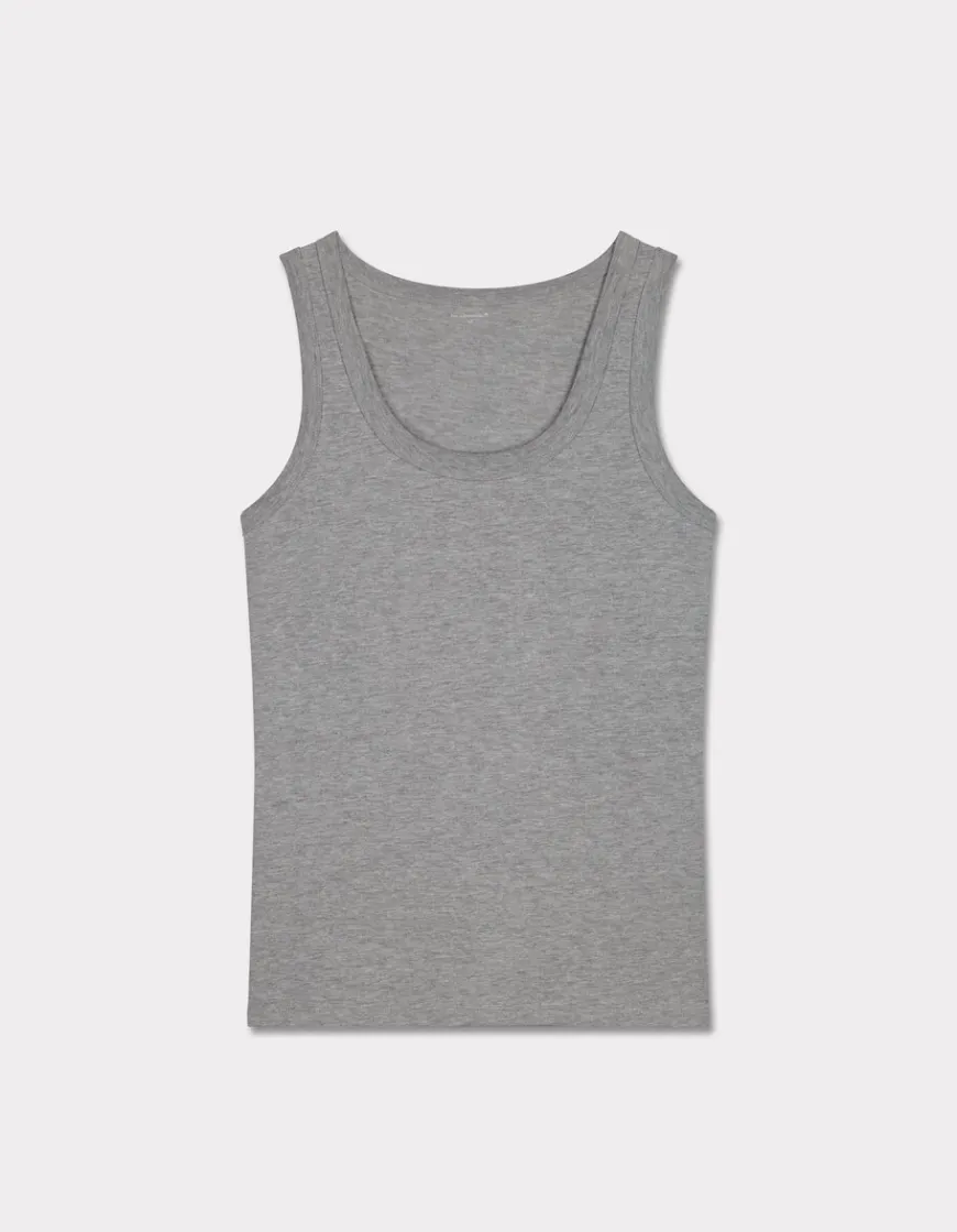 Celio Débardeur àlarges bretelles en coton mélangé - gris chiné^Femme T-Shirts & Tops