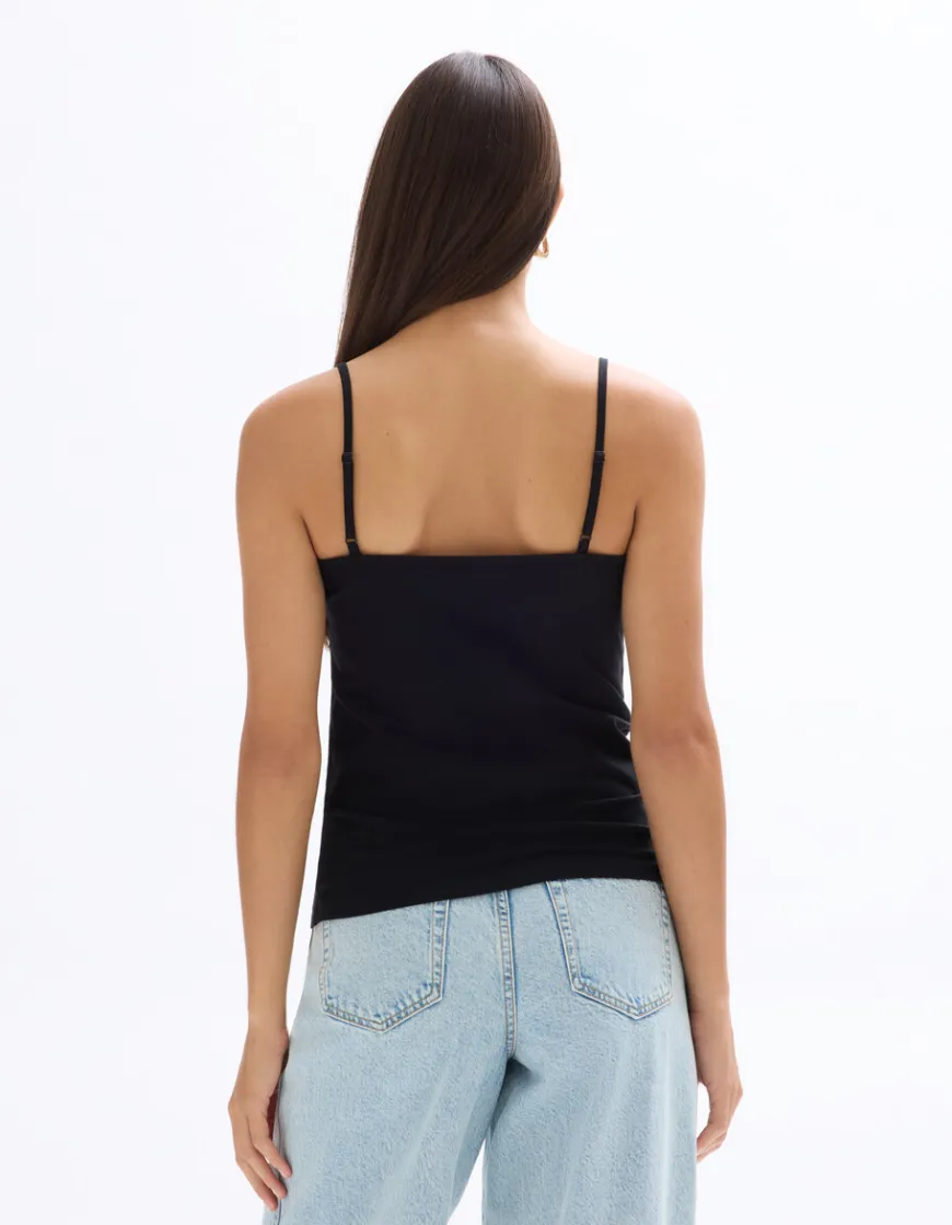 Celio Débardeur uni à fines bretelles -^Femme Les Essentiels Aux Meilleurs Prix|T-Shirts & Tops