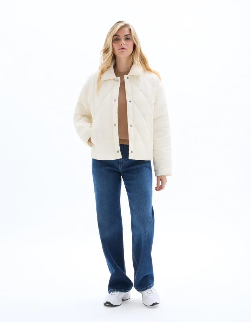 Celio Doudoune courte à poches - beige^Femme Doudounes|Manteaux
