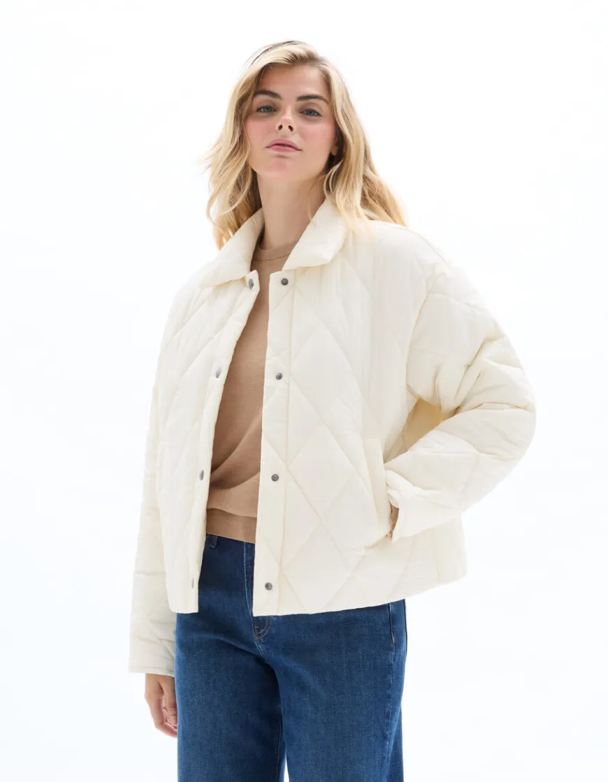 Celio Doudoune courte à poches - beige^Femme Doudounes|Manteaux