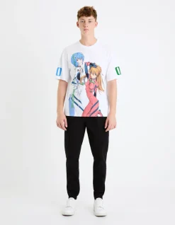 Celio Evangelion - T-shirt Rei et Asuka^Homme T-Shirts
