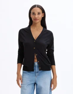 Celio Gilet boutonné en maille fine -^Femme Les Essentiels Aux Meilleurs Prix|Gilets & Cardigans