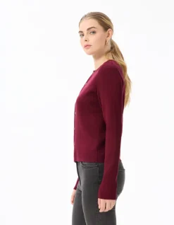 Celio Gilet col rond à manches longues - violet^Femme Gilets & Cardigans