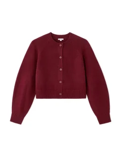 Celio Gilet court en maille unie - rouge^Femme Gilets & Cardigans