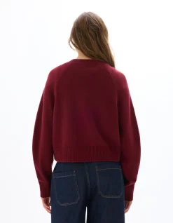 Celio Gilet court en maille unie - rouge^Femme Gilets & Cardigans