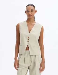 Celio Gilet de tailleur sans manches - gris^Femme Les Tailleurs|Gilets & Cardigans