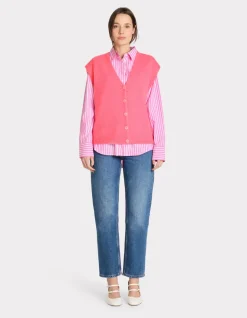 Celio Gilet sans manches boutonné - rose^Femme Gilets & Cardigans|Pulls