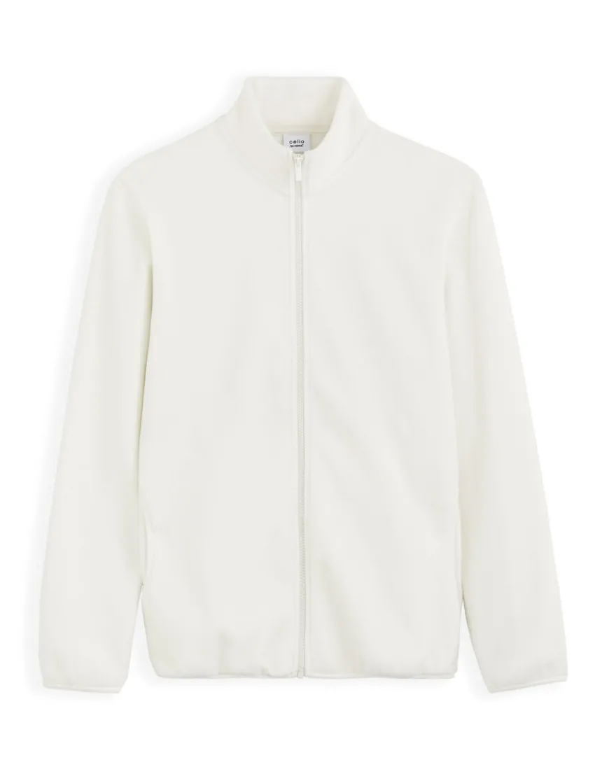 Celio Gilet zippé en polaire - écru^Homme Sweats