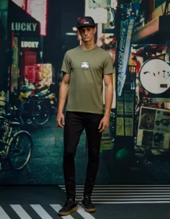 Celio GTO - T-shirt kaki Eikichi Onizuka^Homme T-Shirts|Collabs