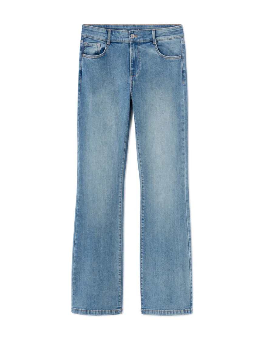 Celio Jean bootcut taille haute - bleu délavé^Femme Les Essentiels Aux Meilleurs Prix|Jeans