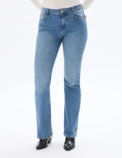 Celio Jean bootcut taille haute - bleu délavé^Femme Les Essentiels Aux Meilleurs Prix|Jeans