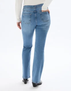 Celio Jean bootcut taille haute - bleu délavé^Femme Les Essentiels Aux Meilleurs Prix|Jeans