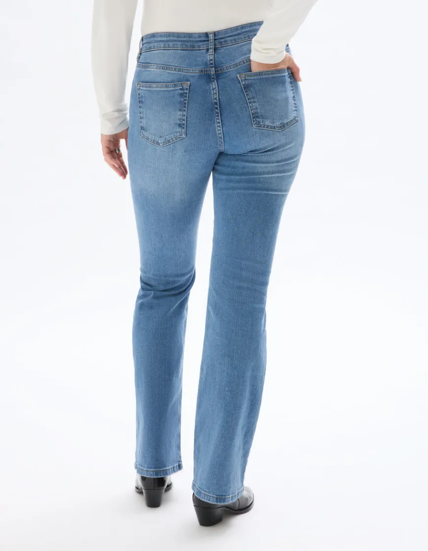 Celio Jean bootcut taille haute - bleu délavé^Femme Les Essentiels Aux Meilleurs Prix|Jeans