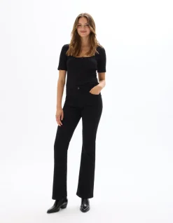 Celio Jean bootcut taille haute - noir^Femme Les Essentiels Aux Meilleurs Prix|Jeans