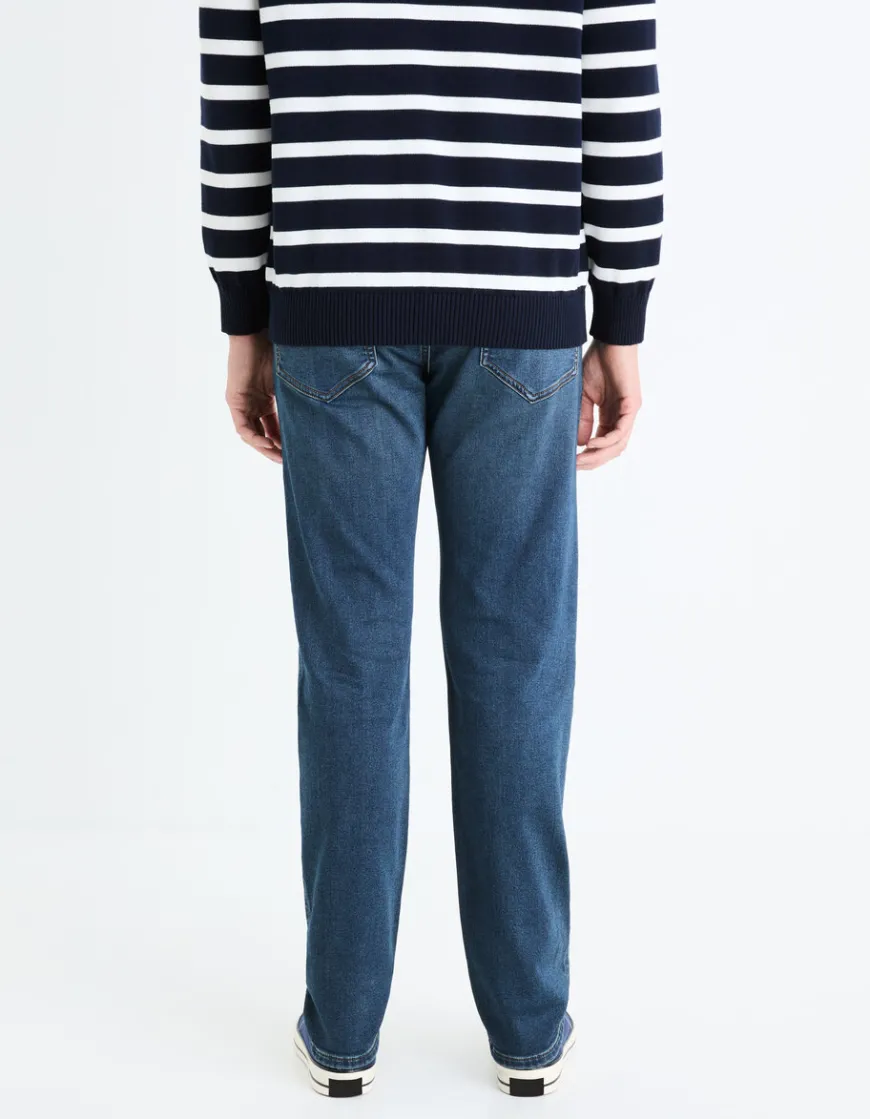 Celio Jean C.15 straight stretch maille 3 longueur - bleu^Homme C.15 / Jeans Straight|Jeans 3 Longueurs