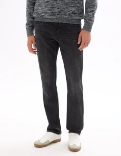 Celio Jean C.15 straight stretch maille 3 longueurs - noir^Homme C.15 / Jeans Straight|Jeans 3 Longueurs